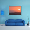 Sunset background image from the island nation of Haiti Multi panel canvas wall art