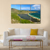 Panoramic view of Majors Bay Beach on St Kitts Multi panel canvas wall art