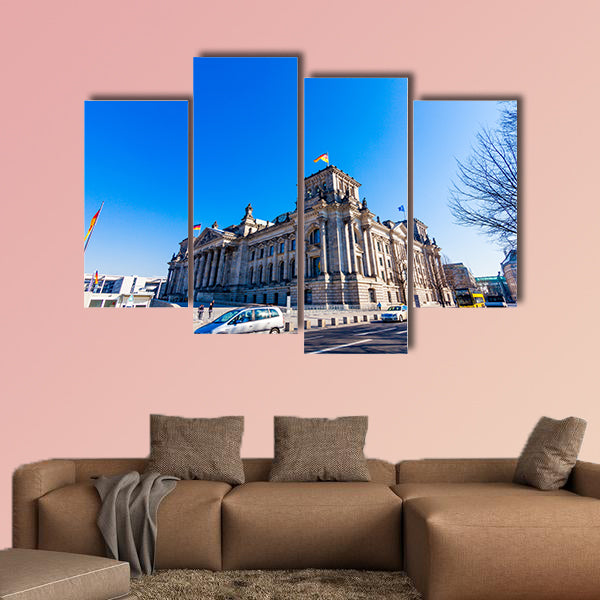 The Reichstag building in Berlin, Germany multi panel canvas wall art
