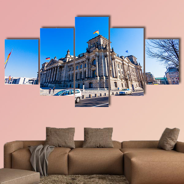 The Reichstag building in Berlin, Germany multi panel canvas wall art