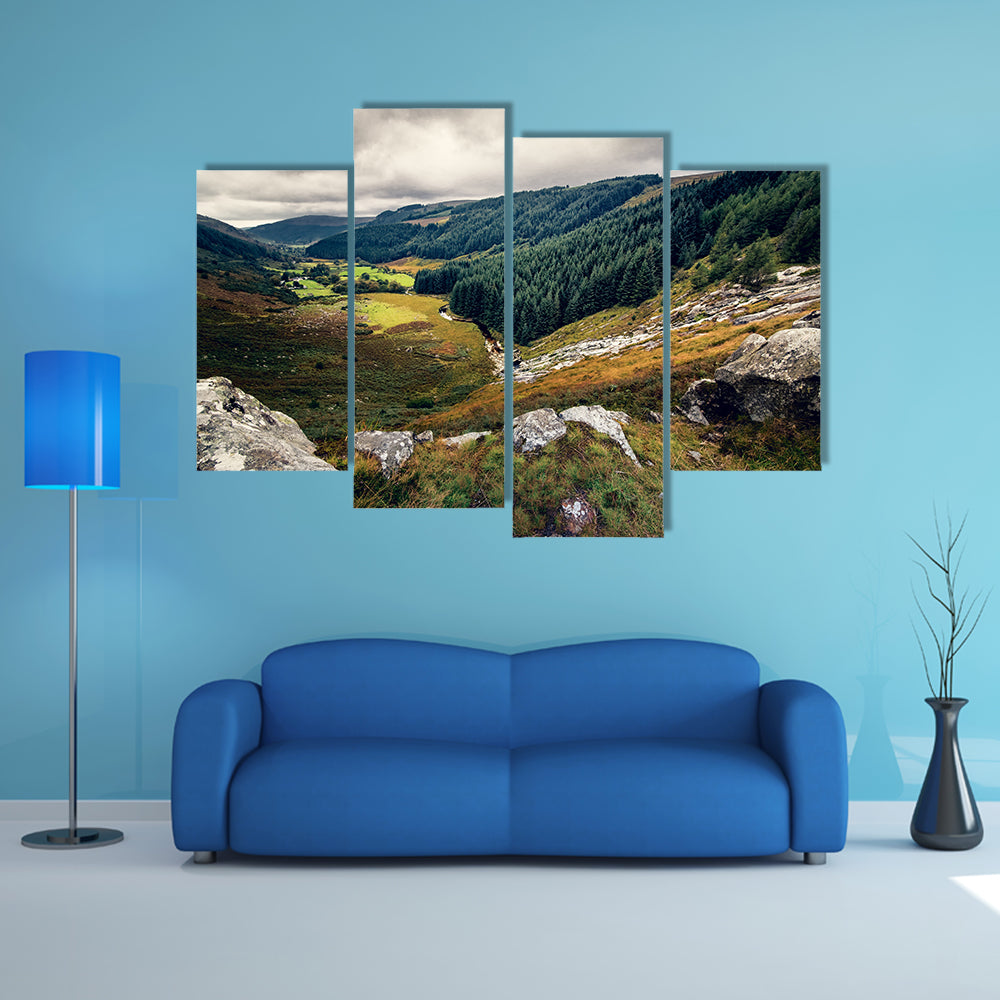 Glenmacnass Waterfall, Wicklow in Ireland multi panel canvas wall art