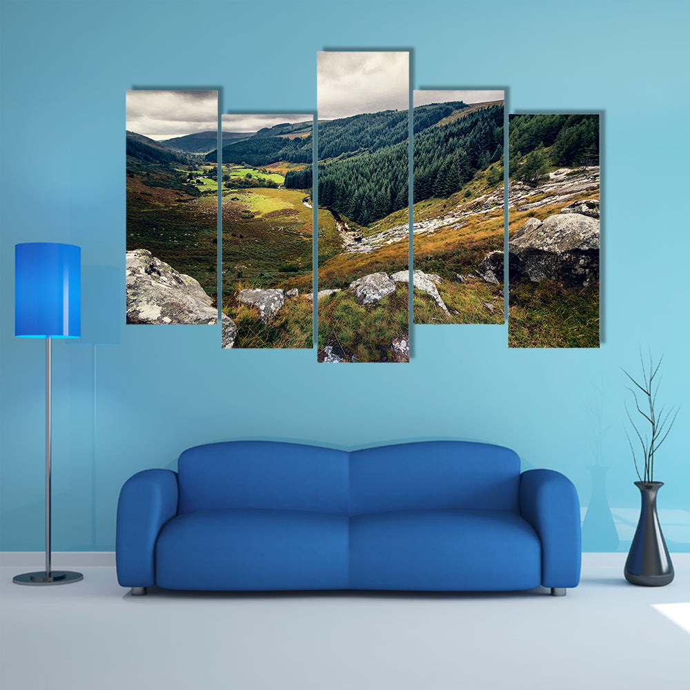 Glenmacnass Waterfall, Wicklow in Ireland multi panel canvas wall art