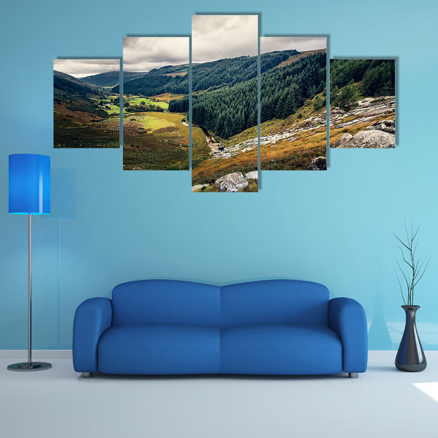 Glenmacnass Waterfall, Wicklow in Ireland multi panel canvas wall art