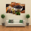 Composition with variety of vegetarian food ingredients Multi panel canvas wall art