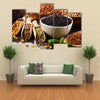 Composition with variety of vegetarian food ingredients Multi panel canvas wall art