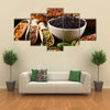 Composition with variety of vegetarian food ingredients Multi panel canvas wall art