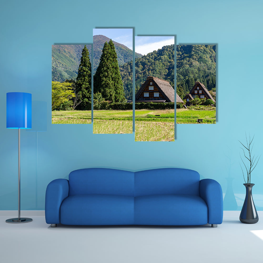 Shirakawago village in Japan multi panel canvas wall art