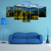 The Machapuchare seen from Phewa Lake in Pokhara, Nepal multi panel canvas wall art