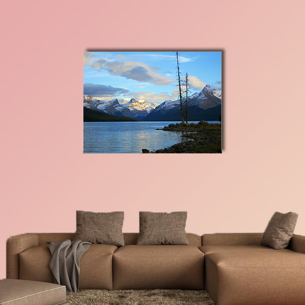 Sunset at Maligne lake, Jasper national park, Canada Multi panel canvas wall art
