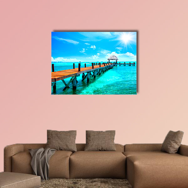 Exotic Caribbean island. Tropical beach resort. Travel or vacations wall art