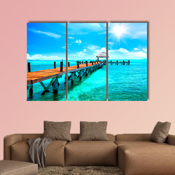 Exotic Caribbean island. Tropical beach resort. Travel or vacations wall art