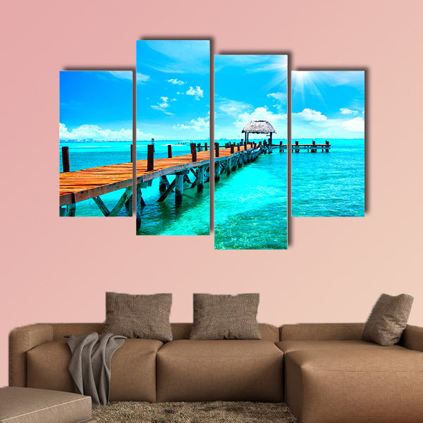 Exotic Caribbean island. Tropical beach resort. Travel or vacations wall art