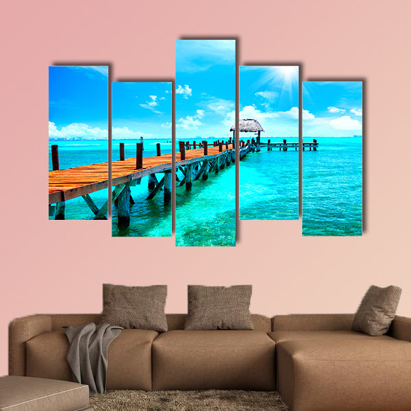 Exotic Caribbean island. Tropical beach resort. Travel or vacations wall art