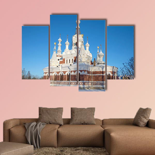 Nicholas the Wonderworker's temple in the sunny afternoon wall art