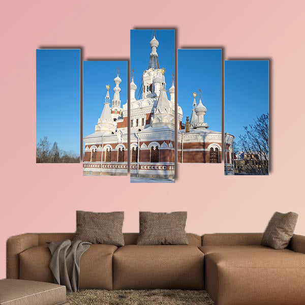 Nicholas the Wonderworker's temple in the sunny afternoon wall art