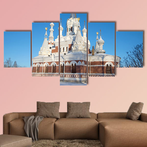 Nicholas the Wonderworker's temple in the sunny afternoon wall art