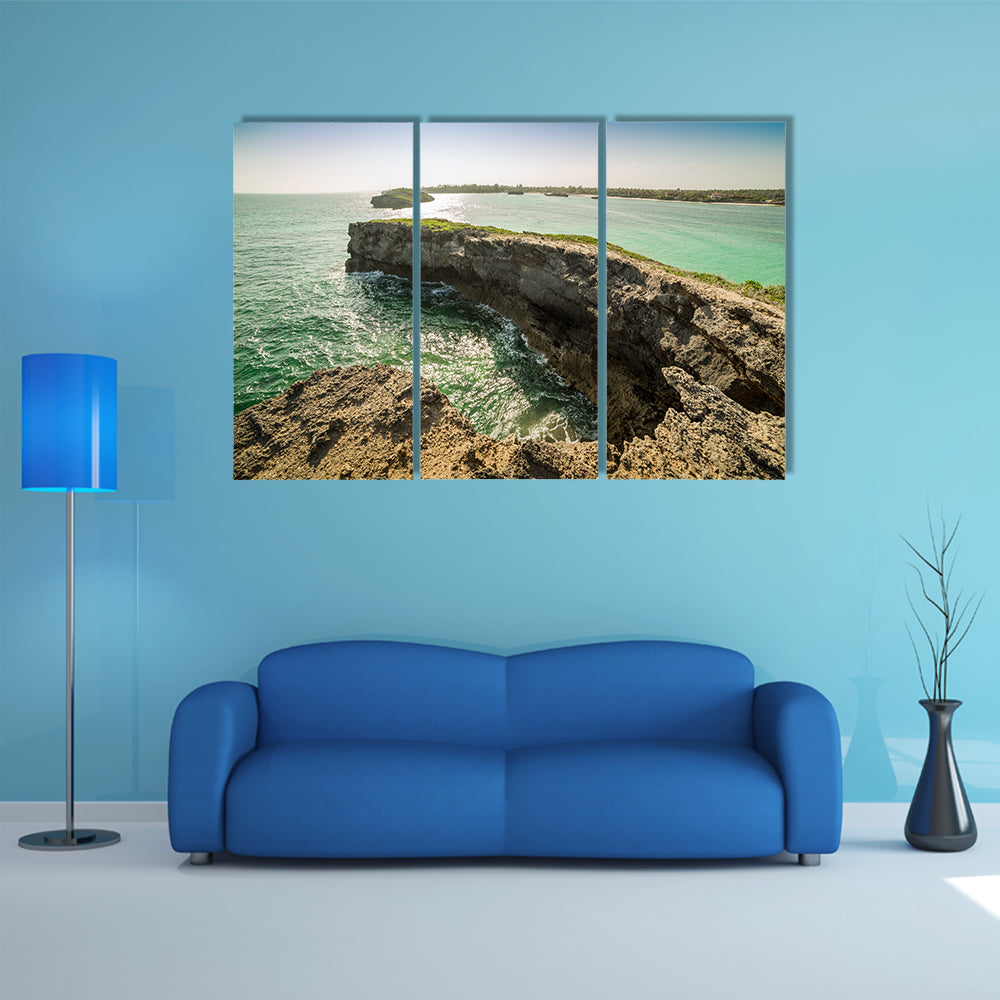 Seascape in Seven Islands area, Watamu, Kenya multi panel canvas wall art