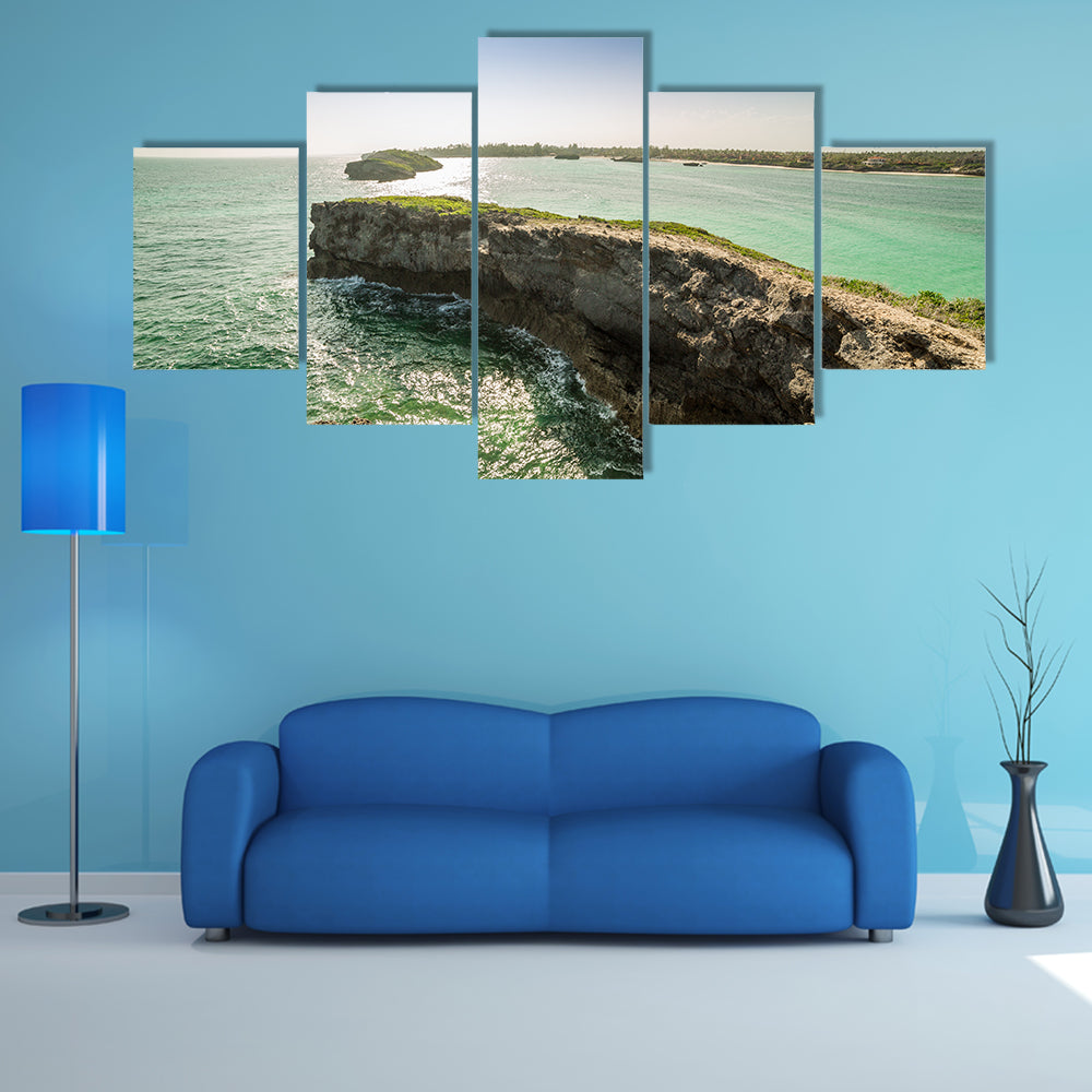 Seascape in Seven Islands area, Watamu, Kenya multi panel canvas wall art