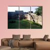  View of steps, wall and gate from inside of fort multi panel canvas wall art