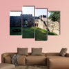  View of steps, wall and gate from inside of fort multi panel canvas wall art