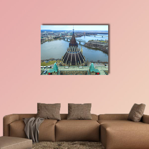 Rooftop of Library of Parliament of Ottawa, Seen from Peace tower wall art