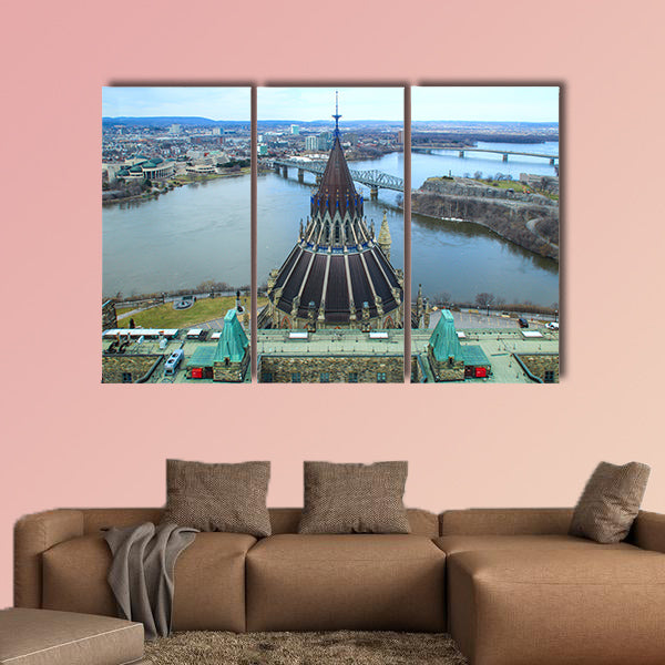 Rooftop of Library of Parliament of Ottawa, Seen from Peace tower wall art