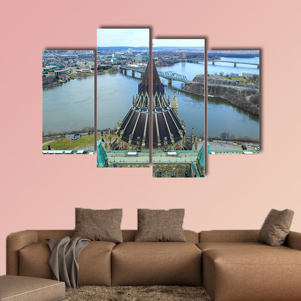Rooftop of Library of Parliament of Ottawa, Seen from Peace tower wall art