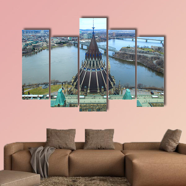 Rooftop of Library of Parliament of Ottawa, Seen from Peace tower wall art