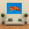 The Macedonian Flag Waving In The Air, Multi Panel Canvas Wall Art