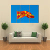 The Macedonian Flag Waving In The Air, Multi Panel Canvas Wall Art