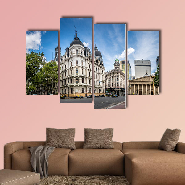 Buildings and Cathedral near Plaza de Mayo, Buenos Aires, wall art