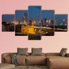 Blue hour long exposure view of Cartagena's colonial wall multi panel canvas wall art