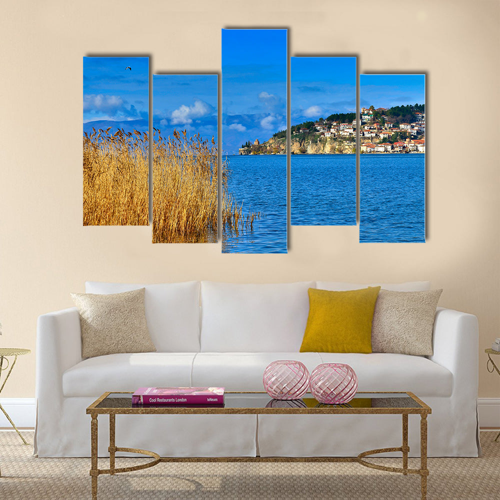 Ohrid, Macedonia Panorama Multi Panel Canvas Wall Art
