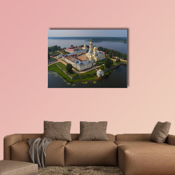 Aerial view on Nilo-Stolobensky (Nil) deserts multi panel canvas wall art