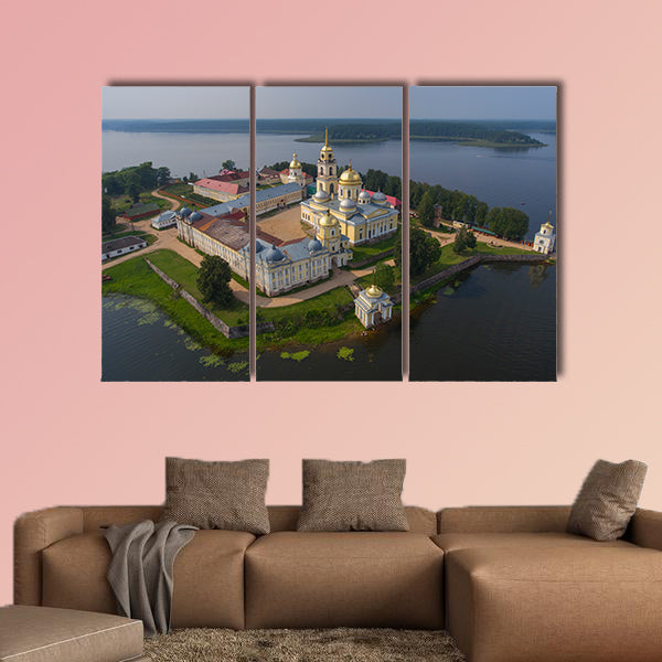 Aerial view on Nilo-Stolobensky (Nil) deserts multi panel canvas wall art