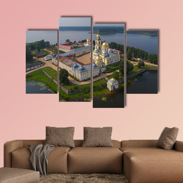 Aerial view on Nilo-Stolobensky (Nil) deserts multi panel canvas wall art