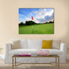 Golf course with amazing clouds in Scotland Multi panel canvas wall art