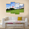 Golf course with amazing clouds in Scotland Multi panel canvas wall art