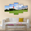 Golf course with amazing clouds in Scotland Multi panel canvas wall art