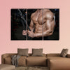 Young man train in the gym healthcare lifestyle sexy caucasian man bodybuilder wall art