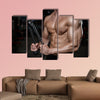 Young man train in the gym healthcare lifestyle sexy caucasian man bodybuilder wall art