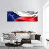 Flag of the Czech Republic panoramic canvas wall art