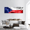 Flag of the Czech Republic panoramic canvas wall art