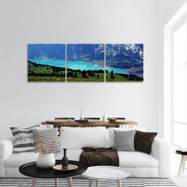 Mountain lake, Rocky Mountains panoramic canvas wall art