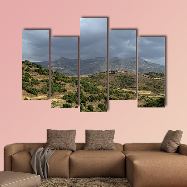 Rainy season in Africa Multi panel canvas wall art