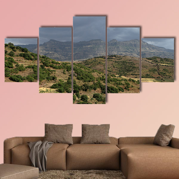 Rainy season in Africa Multi panel canvas wall art