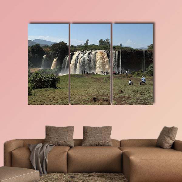 The Nile waterfall Tisissat in Ethiopia Multi panel canvas wall art