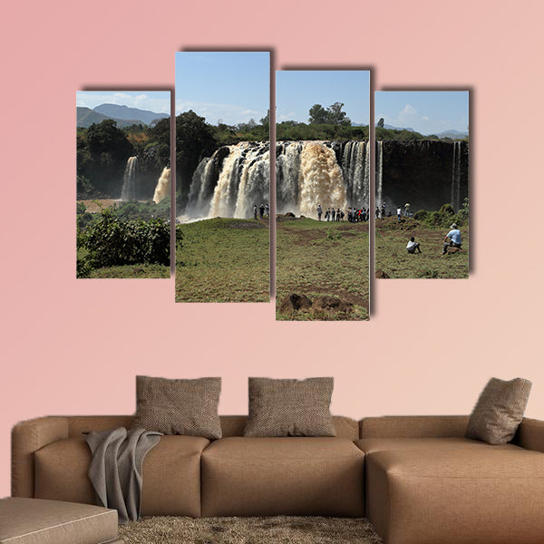 The Nile waterfall Tisissat in Ethiopia Multi panel canvas wall art