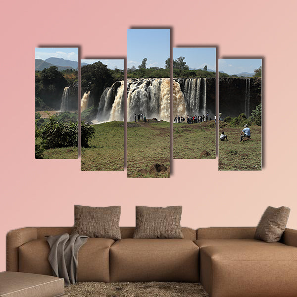 The Nile waterfall Tisissat in Ethiopia Multi panel canvas wall art