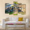 Pride of white lions at zoo of Tunisia Multi panel canvas wall art